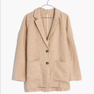 Linen gingham blazer - Madewell